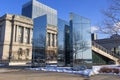 Public Park Block in downtown Cleveland, Ohio, USA