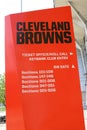 Cleveland, Ohio-USA May 17, 2020 Ticket Office, Will Call and Seating Sections Sign.