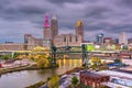 Cleveland, Ohio, USA Skyline Royalty Free Stock Photo