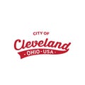 City of Cleveland lettering design. Cleveland, Ohio typography design. Vector and illustration.