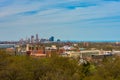 Cleveland skyline with hospital district in foreground Royalty Free Stock Photo