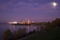 Cleveland Skyline with Moon