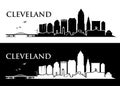 Cleveland skyline - Ohio - vector illustration Royalty Free Stock Photo