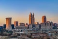 Cleveland Skyline at Sunset Royalty Free Stock Photo