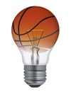 Clever basketball symbol. Royalty Free Stock Photo