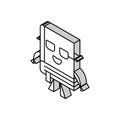 clever book character isometric icon vector illustration