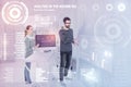 Smart programmers using virtual reality while working