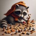 The Clever Raccoon A raccoon solves problems using its intellige