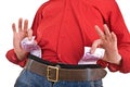 Clever strong man with money. Royalty Free Stock Photo