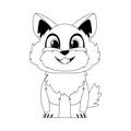 Cleverly cat in a organize organize, amazing for children's coloring books. Cartoon style, Vector Illustration