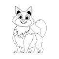 Cleverly cat in a organize organize, staggering for children's coloring books. Cartoon style, Vector Illustration