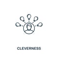 Cleverness outline icon. Premium style design from project management icons collection. Simple element cleverness icon. Ready to u