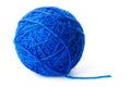 Clew of blue wool thread Royalty Free Stock Photo