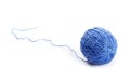 Clew of blue wool thread Royalty Free Stock Photo
