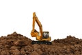 Clewer excavator digging  a construction site . Royalty Free Stock Photo