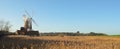 Cley marshes and windmill. Royalty Free Stock Photo