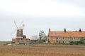 Cley village over the reed beds.
