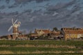 Cley Windmill landscape. Rural view across North Norfolk UK