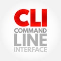 CLI - Command Line Interface is a text-based user interface used to run programs, manage computer files and interact with the