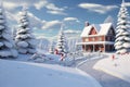 Clic Christmas card featuring a joyful winter