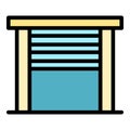 Click automatic gate icon vector flat Royalty Free Stock Photo