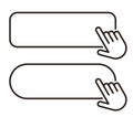 Click blank button with hand pointer