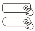 Click blank button with hand pointer