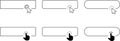 Click Blank Button with pointer clicking. Mouse Pointer Pictogram. Action button. Cursor icon. Vector illustration. Royalty Free Stock Photo