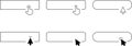 Click Blank Button with pointer clicking. Mouse Pointer Pictogram. Action button. Cursor icon. Vector illustration. Royalty Free Stock Photo