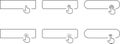 Click Blank Button with pointer clicking. Mouse Pointer Pictogram. Action button. Cursor icon. Vector illustration. Royalty Free Stock Photo