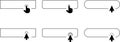 Click Blank Button with pointer clicking. Mouse Pointer Pictogram. Action button. Cursor icon. Vector illustration Royalty Free Stock Photo