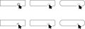 Click Blank Button with pointer clicking. Mouse Pointer Pictogram. Action button. Cursor icon. Vector illustration Royalty Free Stock Photo