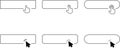 Click Blank Button with pointer clicking. Mouse Pointer Pictogram. Action button. Cursor icon. Vector illustration Royalty Free Stock Photo