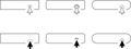 Click Blank Button with pointer clicking. Mouse Pointer Pictogram. Action button. Cursor icon. Vector illustration Royalty Free Stock Photo