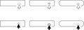 Click Blank Button with pointer clicking. Mouse Pointer Pictogram. Action button. Cursor icon. Vector illustration Royalty Free Stock Photo