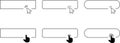 Click Blank Button with pointer clicking. Mouse Pointer Pictogram. Action button. Cursor icon. Vector illustration Royalty Free Stock Photo