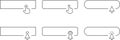 Click Blank Button with pointer clicking. Mouse Pointer Pictogram. Action button. Cursor icon. Vector illustration Royalty Free Stock Photo