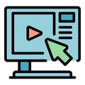 Click button icon vector flat Royalty Free Stock Photo