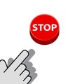 Click on button stop Royalty Free Stock Photo