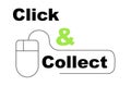 Click and collect concept vector Royalty Free Stock Photo