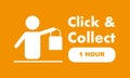 Click and collect internet shopping consept