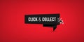 Click & collect vector sign. Vector illustration