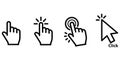 Click cursor hand pointer icon vector illustration for website ui design and mobile app development Royalty Free Stock Photo