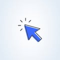 Click cursor mouse icon vector. computer arrow symbol