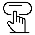 Click cursor request icon, outline style Royalty Free Stock Photo