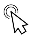 Click cursor set. Computer pointer hand and arrow icon. Press pick action element. Vector web interface elements. Royalty Free Stock Photo