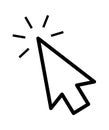 Click cursor set. Computer pointer hand and arrow icon. Press pick action element. Vector web interface elements. Royalty Free Stock Photo