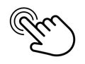 Click cursor set. Computer pointer hand and arrow icon. Press pick action element. Vector web interface elements. Royalty Free Stock Photo