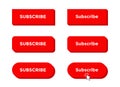 Click 3d subscribe button icon vector. Elements of channel subscriptions Royalty Free Stock Photo