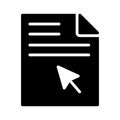 Click file glyph flat vector icon Royalty Free Stock Photo